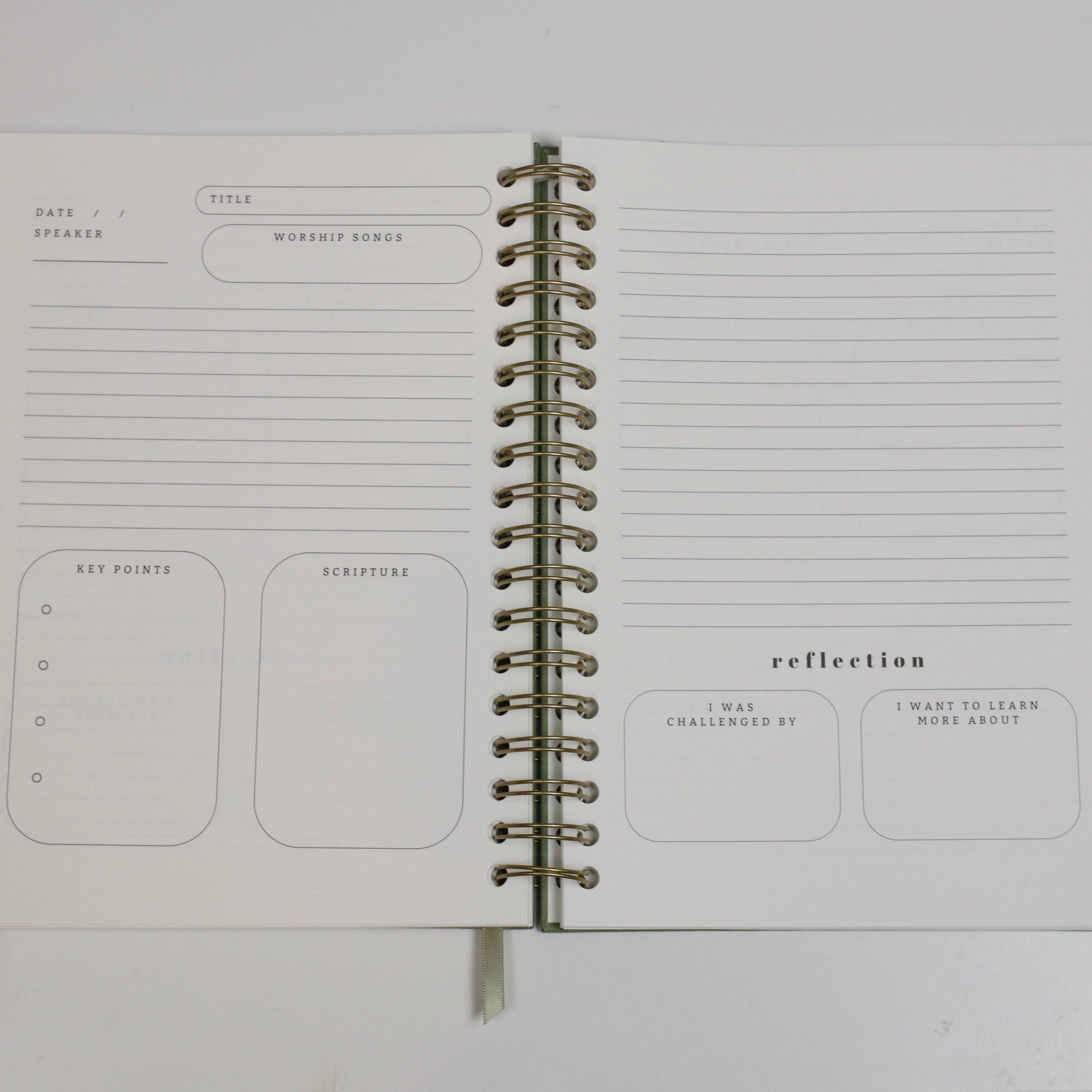 Church Notes Journal - Sage Green