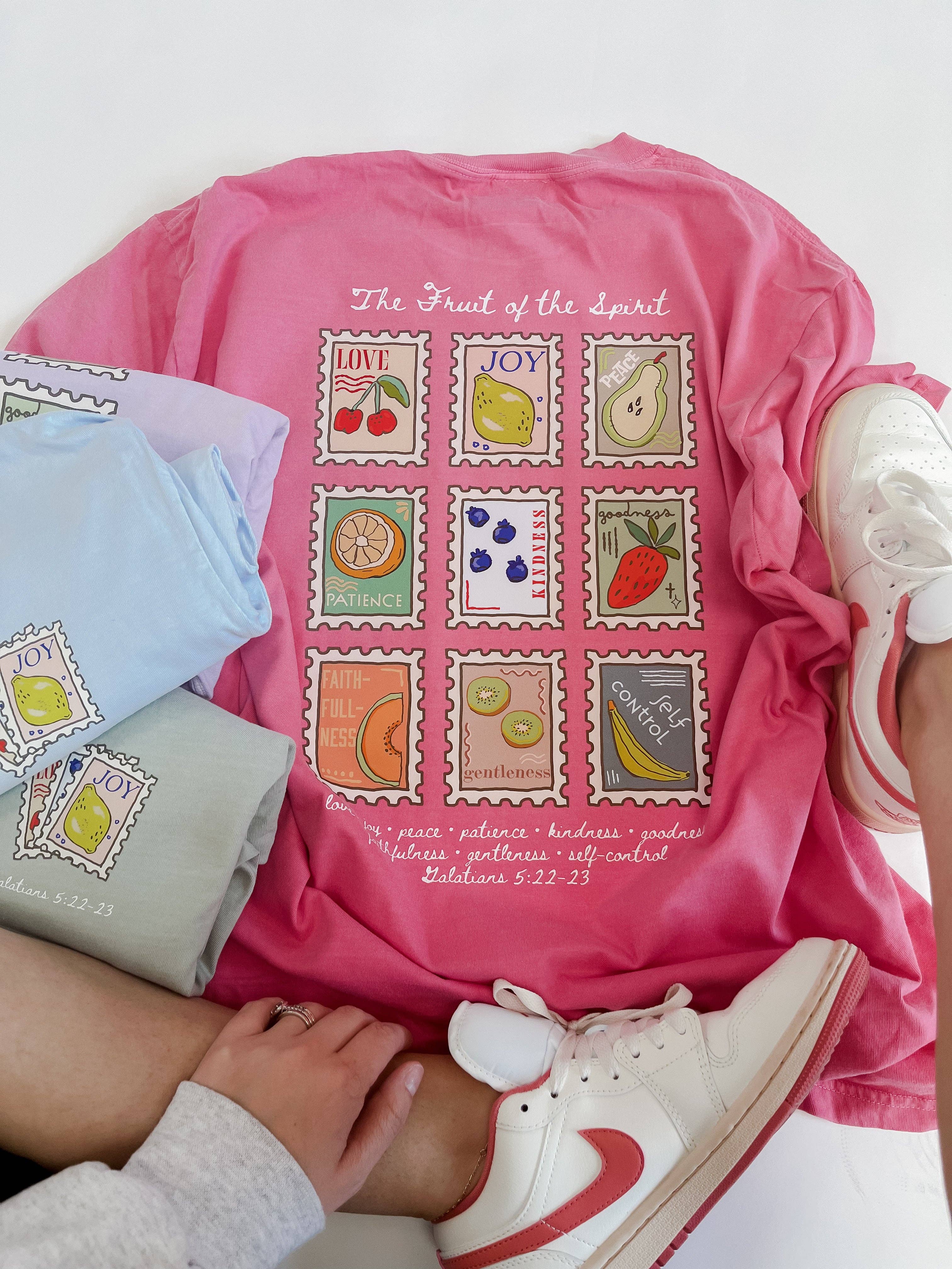 Fruit of the Spirit Stamps Tee — Comfort Colors
