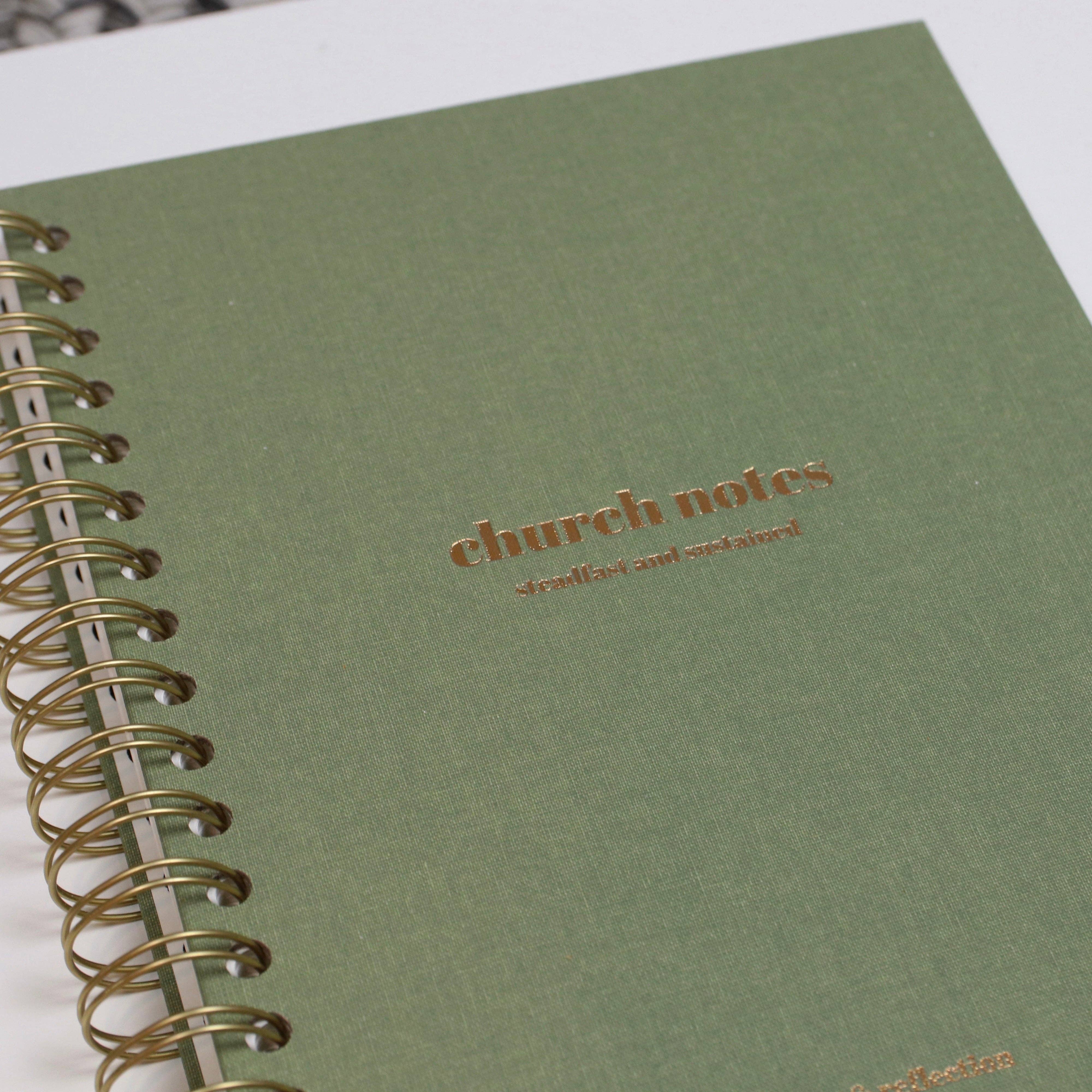 Church Notes Journal - Sage Green