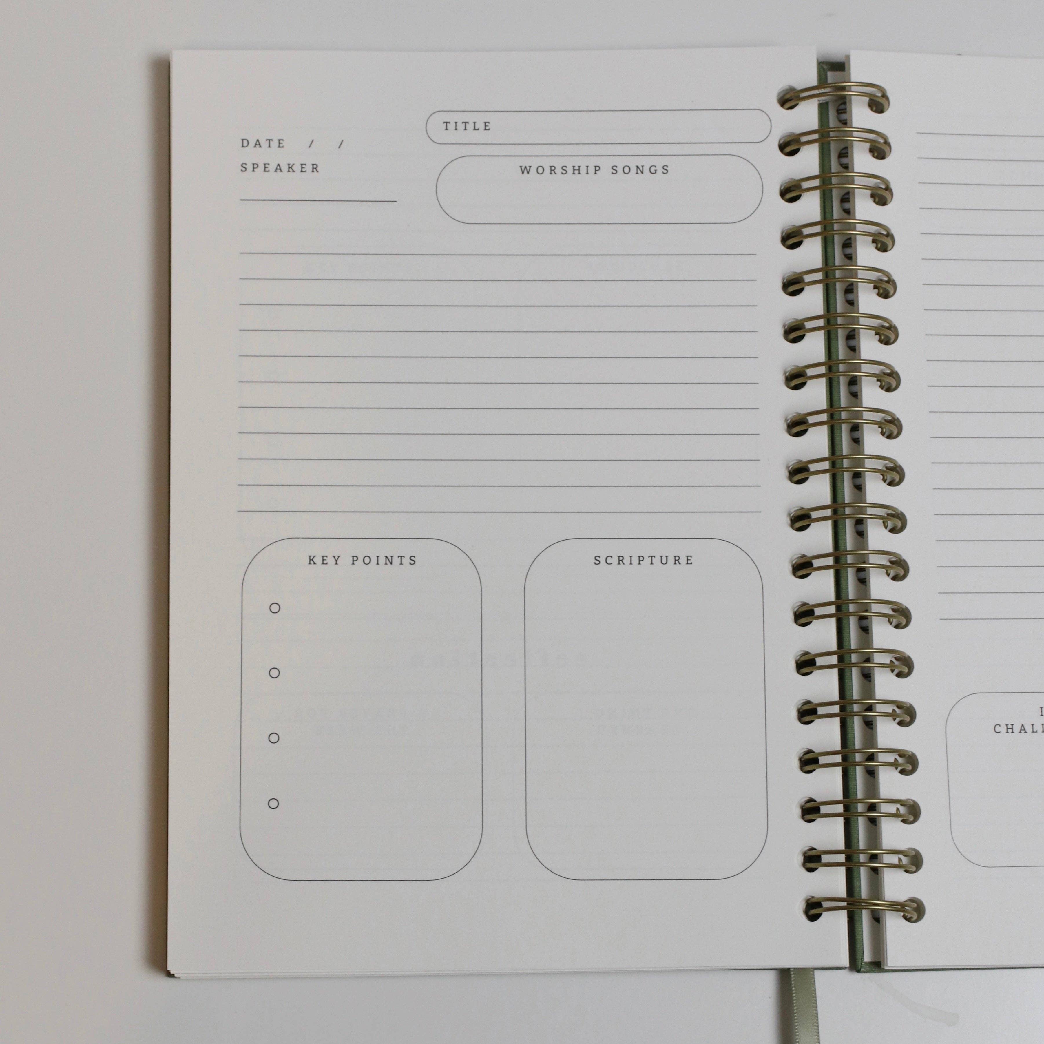 Church Notes Journal - Sage Green