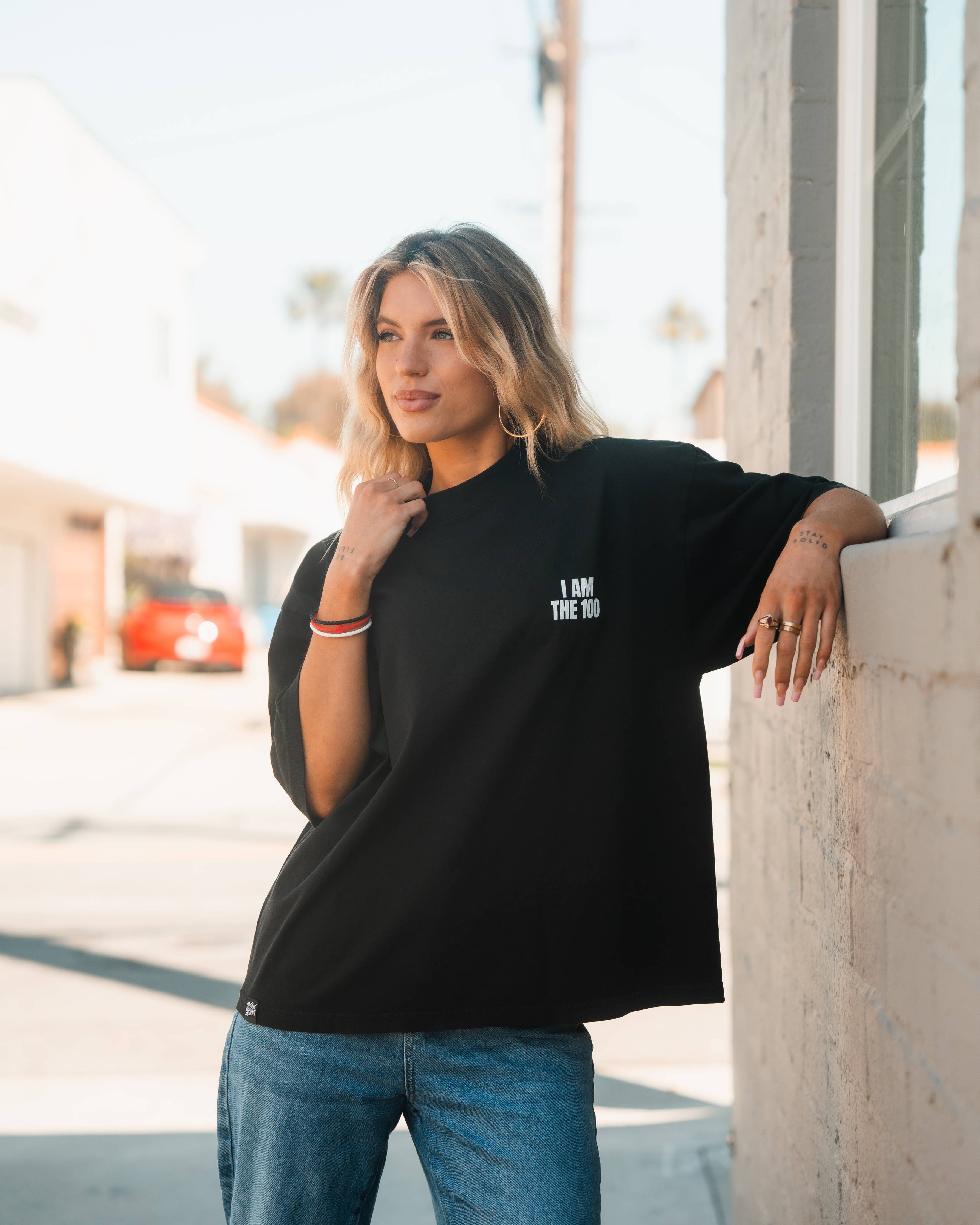I AM THE 100 - Black Tee