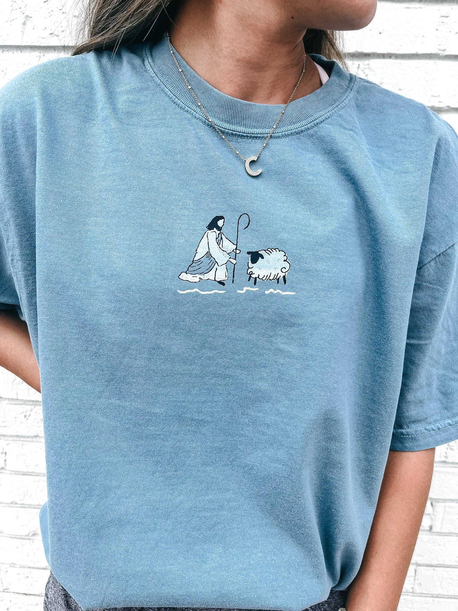 The 99 Doodled Tee — Ice Blue