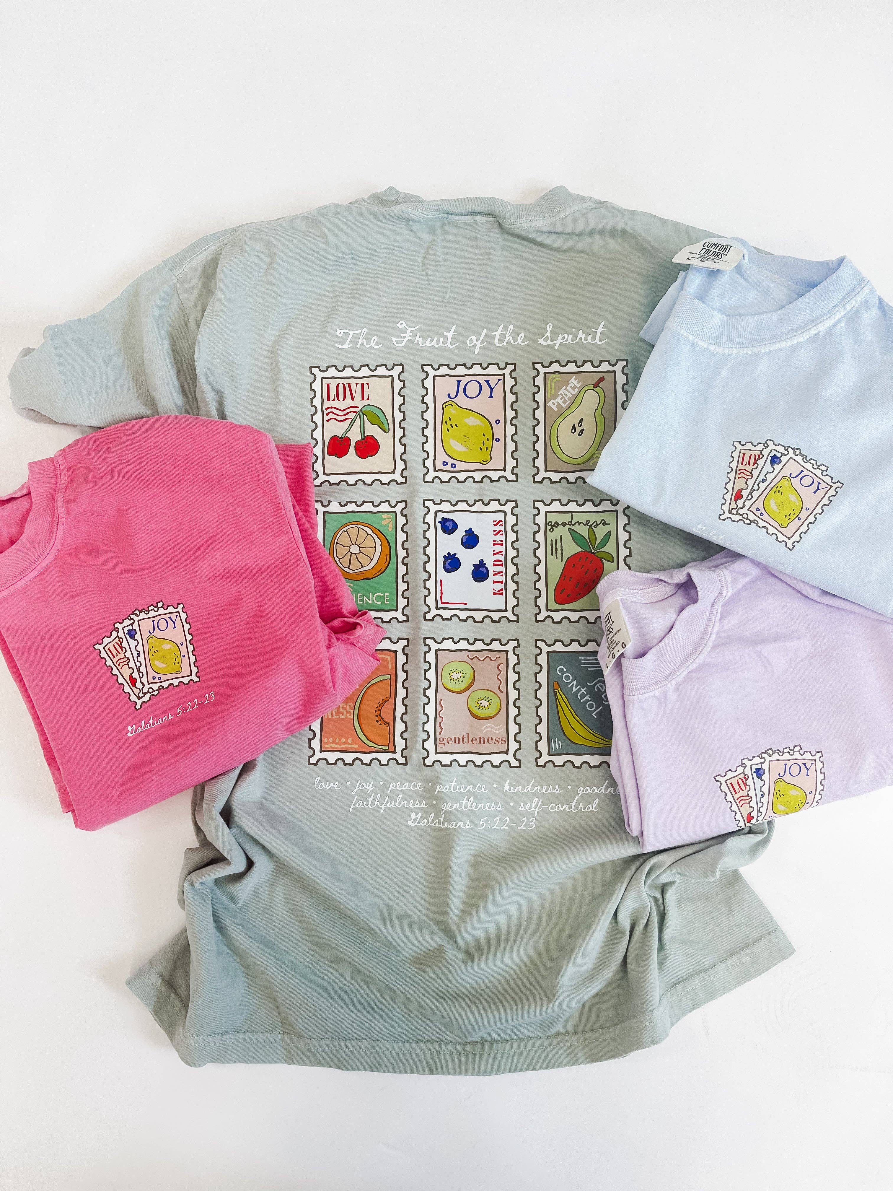 Fruit of the Spirit Stamps Tee — Comfort Colors