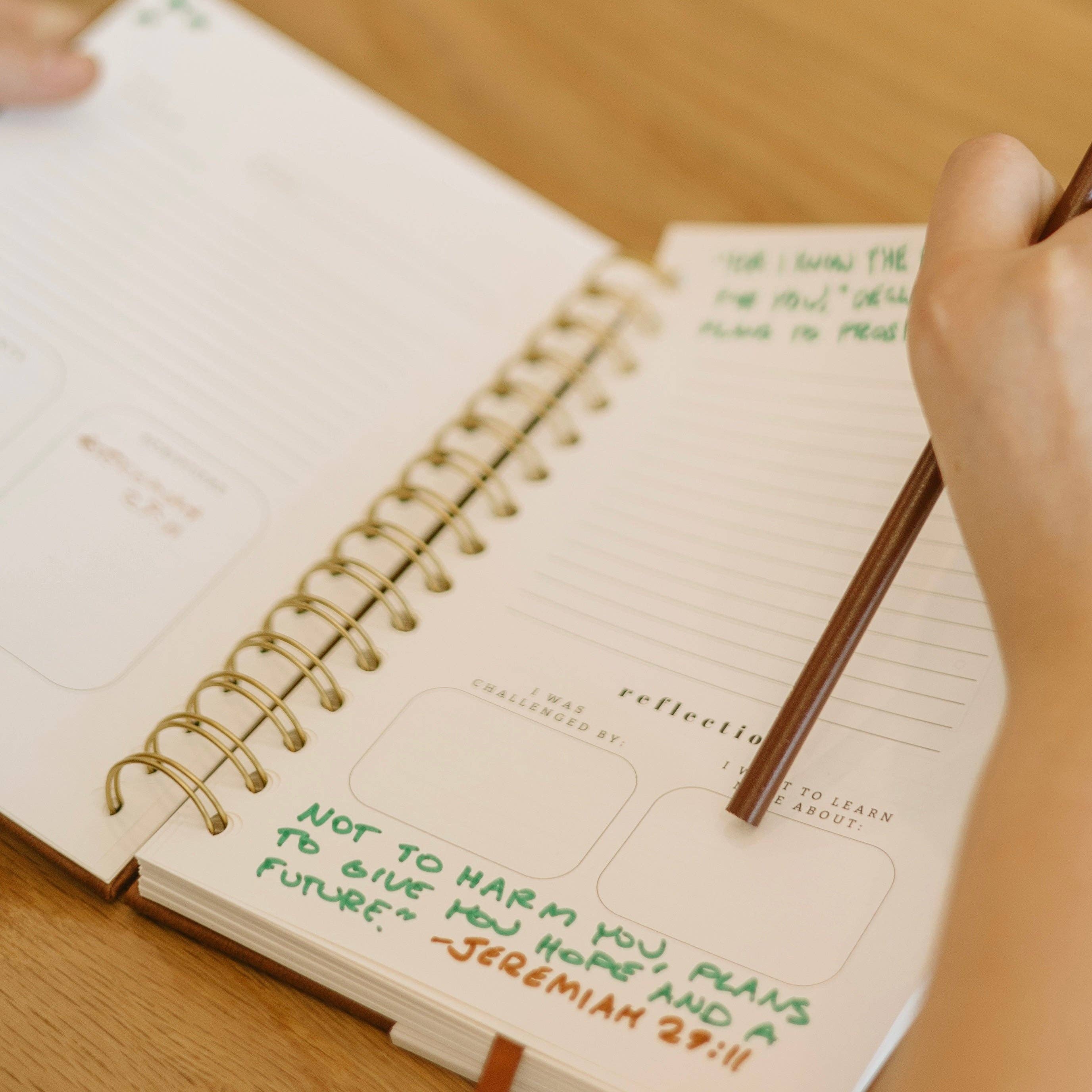Church Notes Journal - Black Leatherette