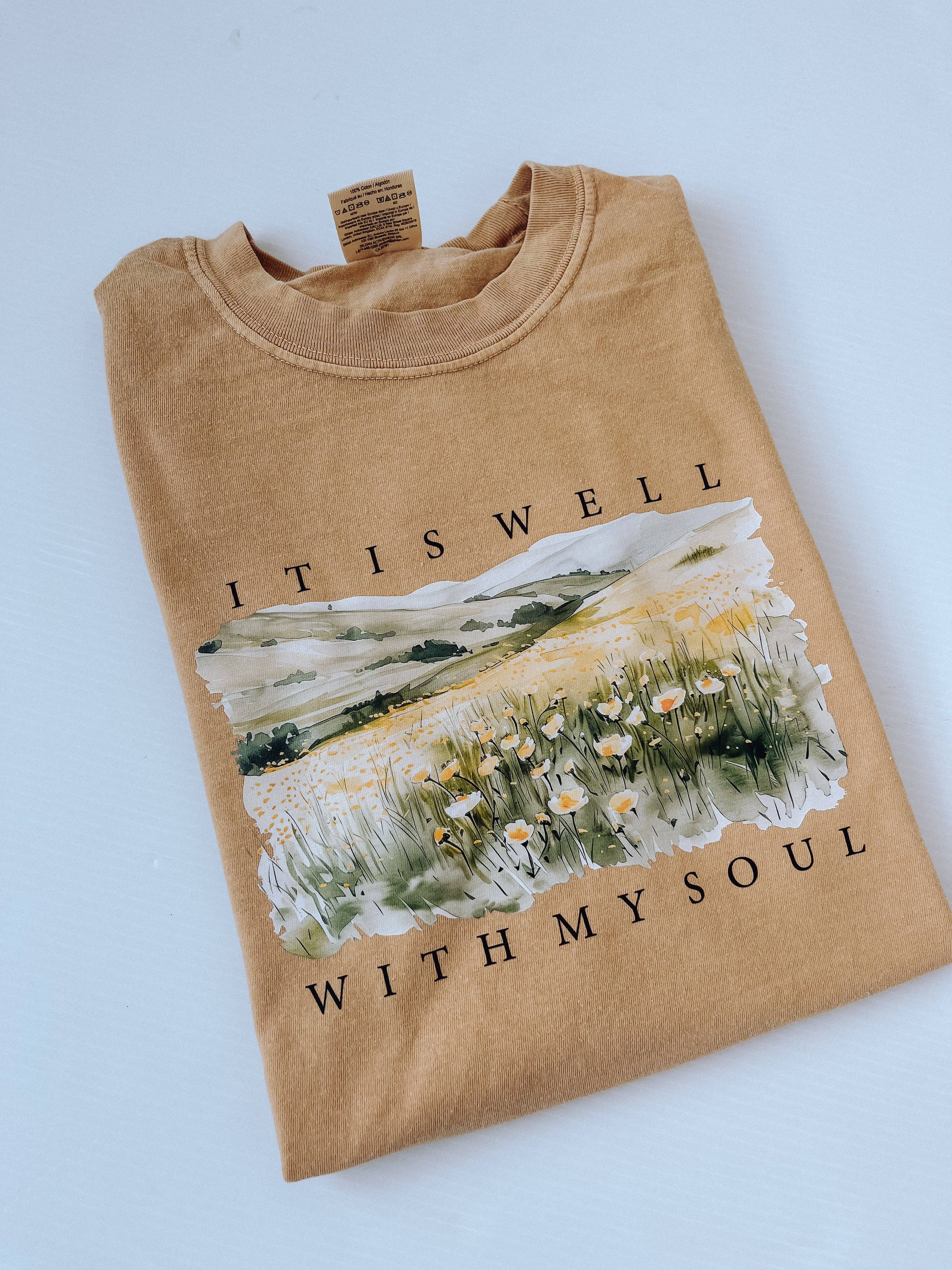 It Is Well Tee — Mustard
