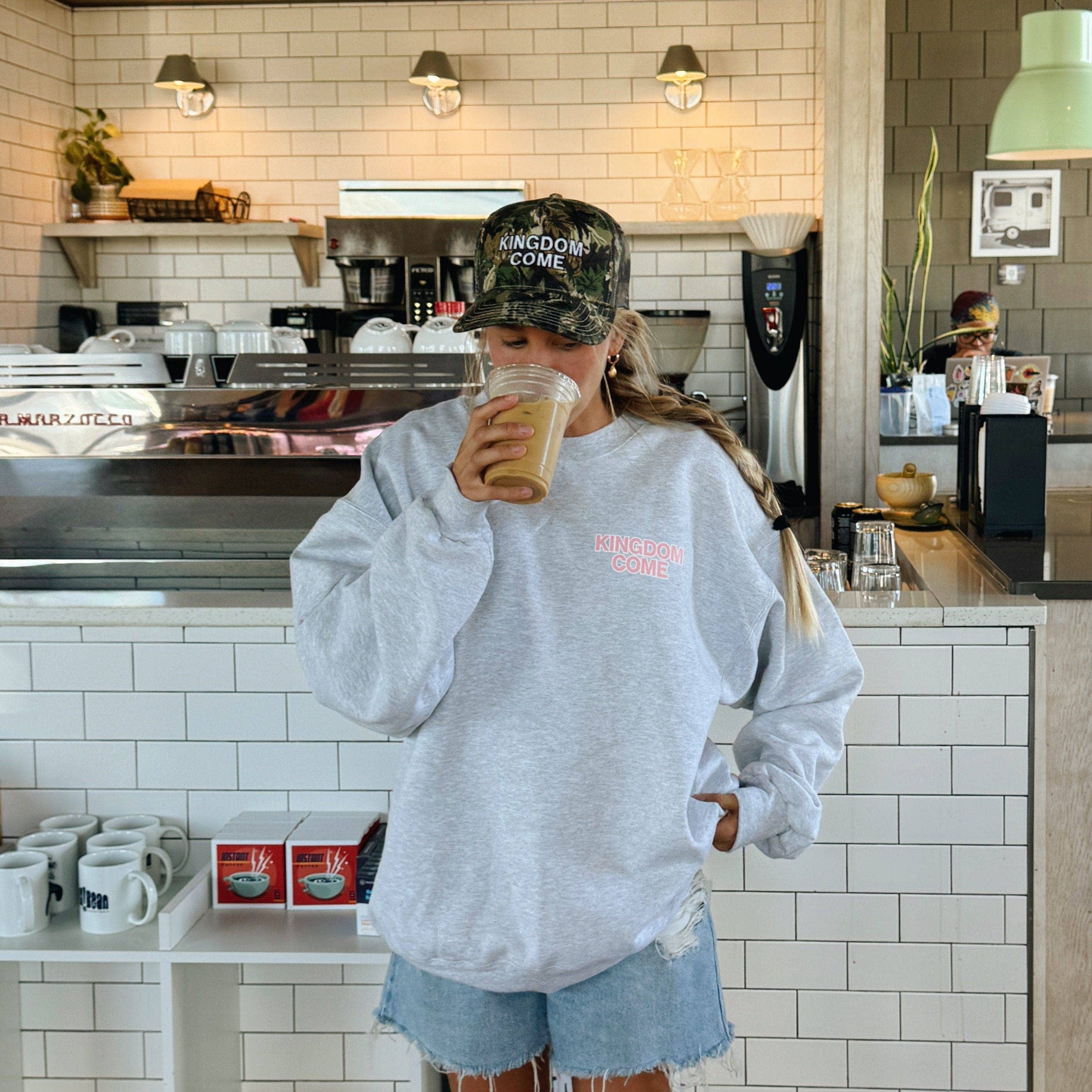 "KINGDOM COME" EMBROIDERED TRUCKER HAT | CAMO