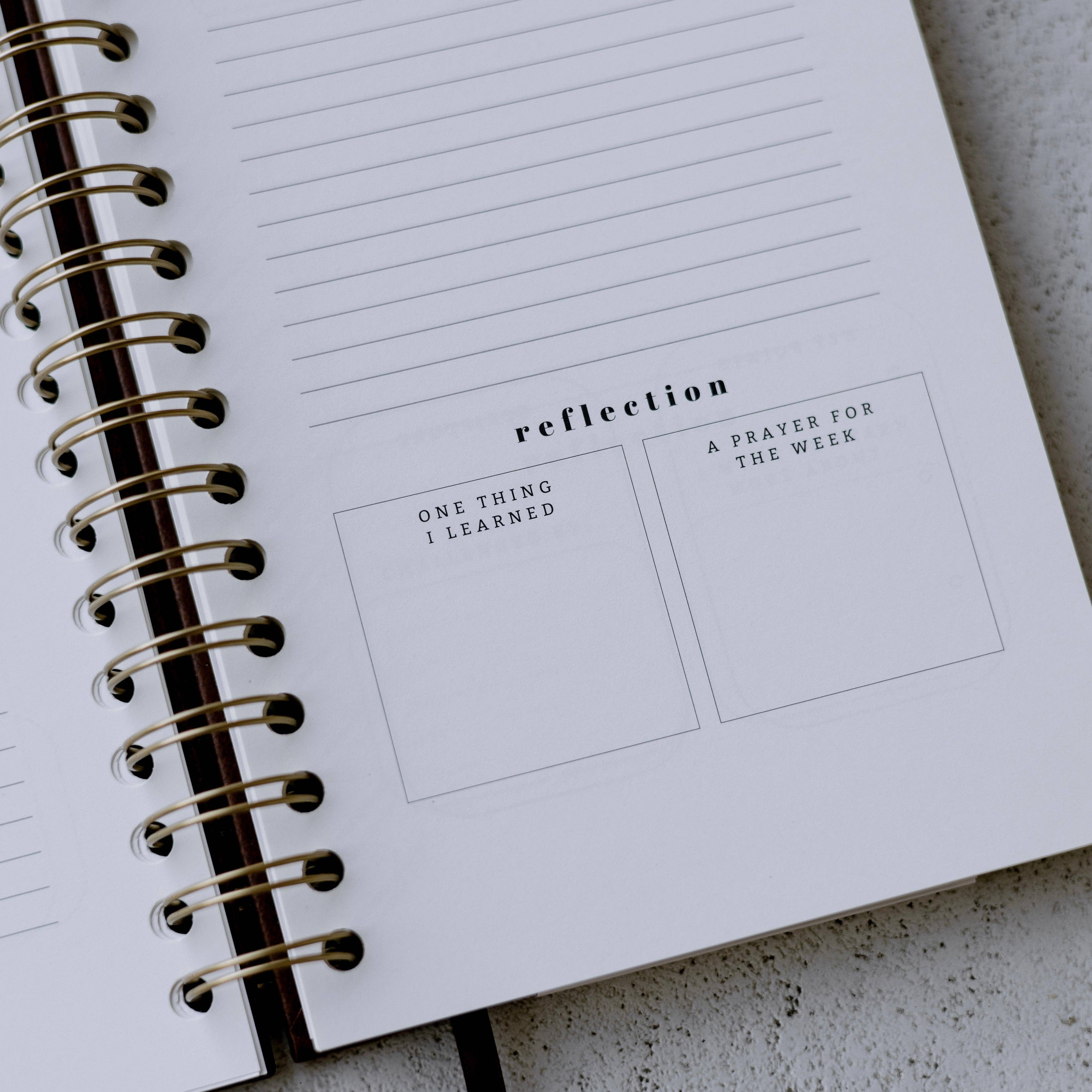 Church Notes Journal - Black Leatherette